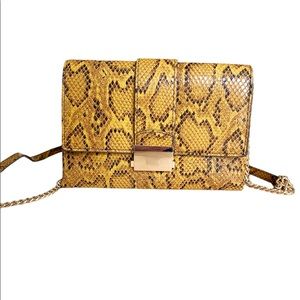 Snake print crossbody bag